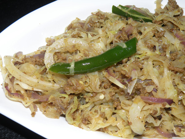 Cabbage with Ground Beef