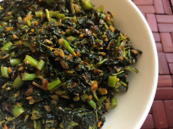 Stir Fried Spinach / Cheera Ularthiyathu